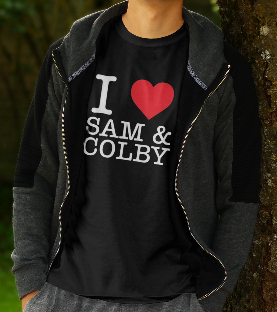 I Love Sam And Colby Red Heart T-Shirt