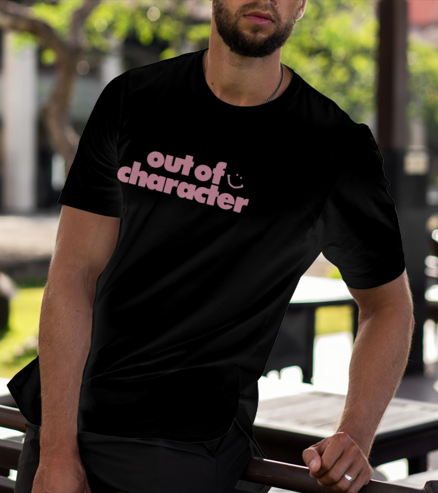 Out Of Character Smiley Face Gender Reveal T-Shirt