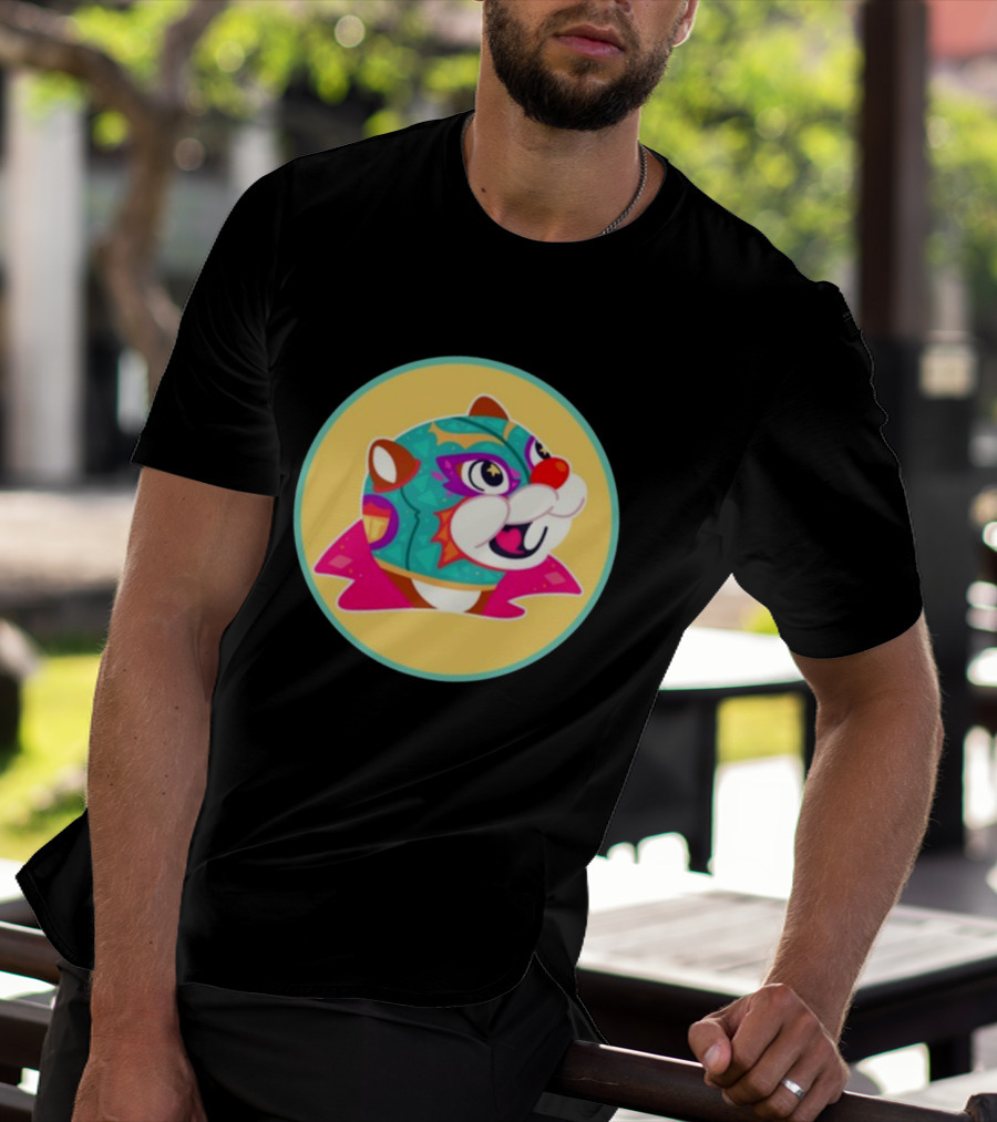 El Hijo Del Buc-Ees Luchador Beaver Mask T-Shirt