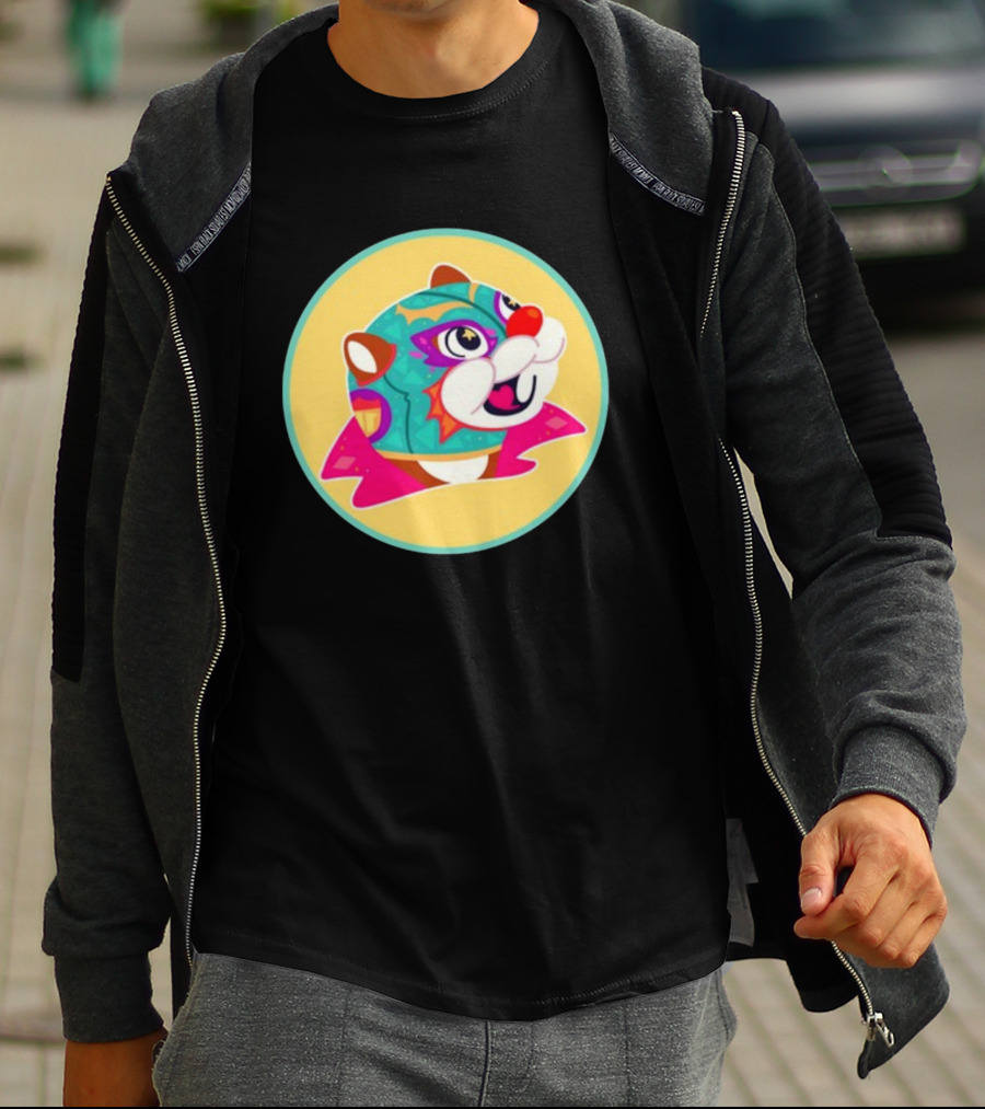 El Hijo Del Buc-Ees Luchador Beaver Mask T-Shirt