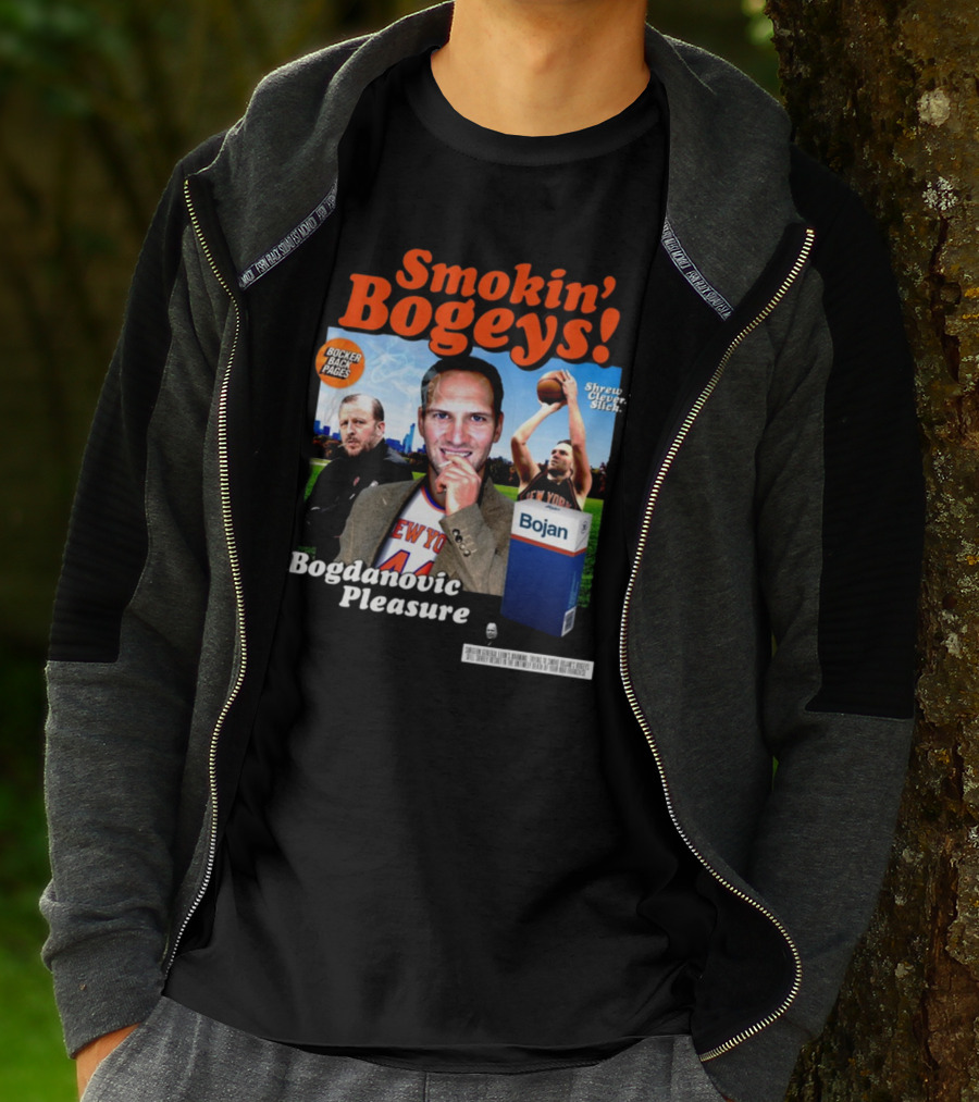 Smokin' Bogeys Bogdanovic Pleasure Bocker Back Pages Shrewd Clever Slick Bojan T-Shirt
