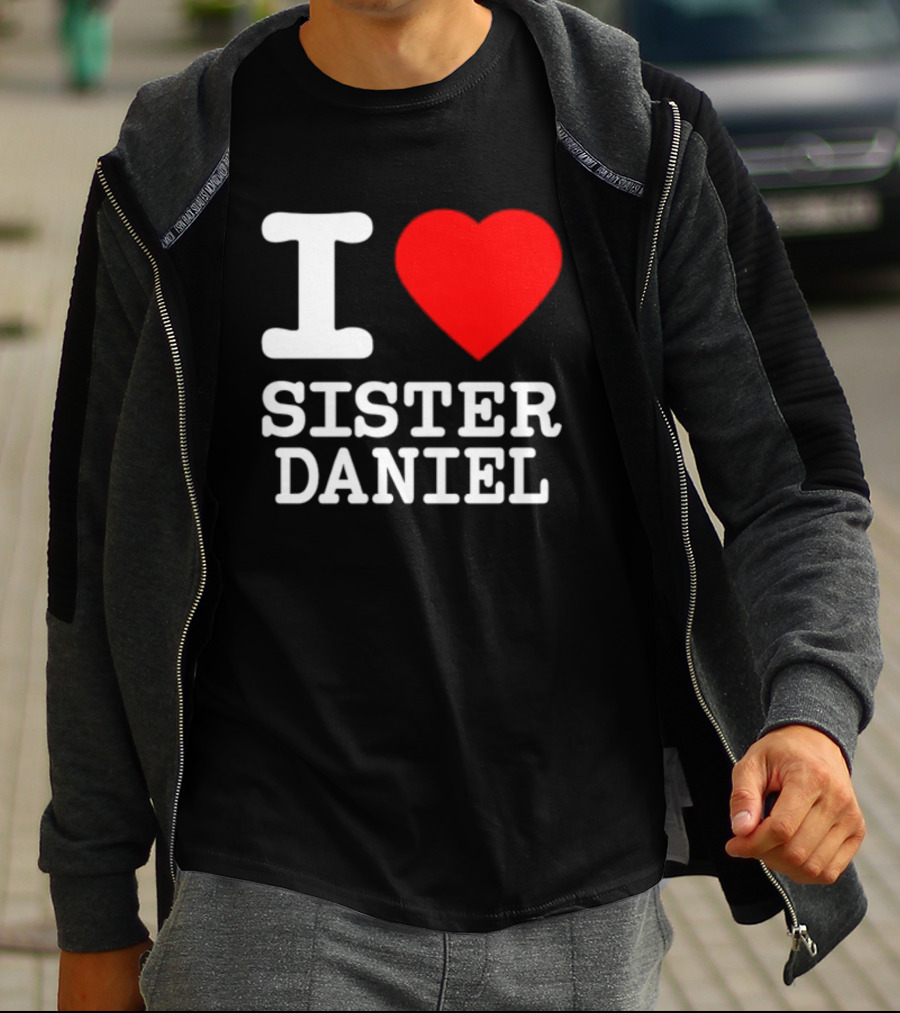 Bunnysiipper I Love Sister Daniel Red Heart T-Shirt