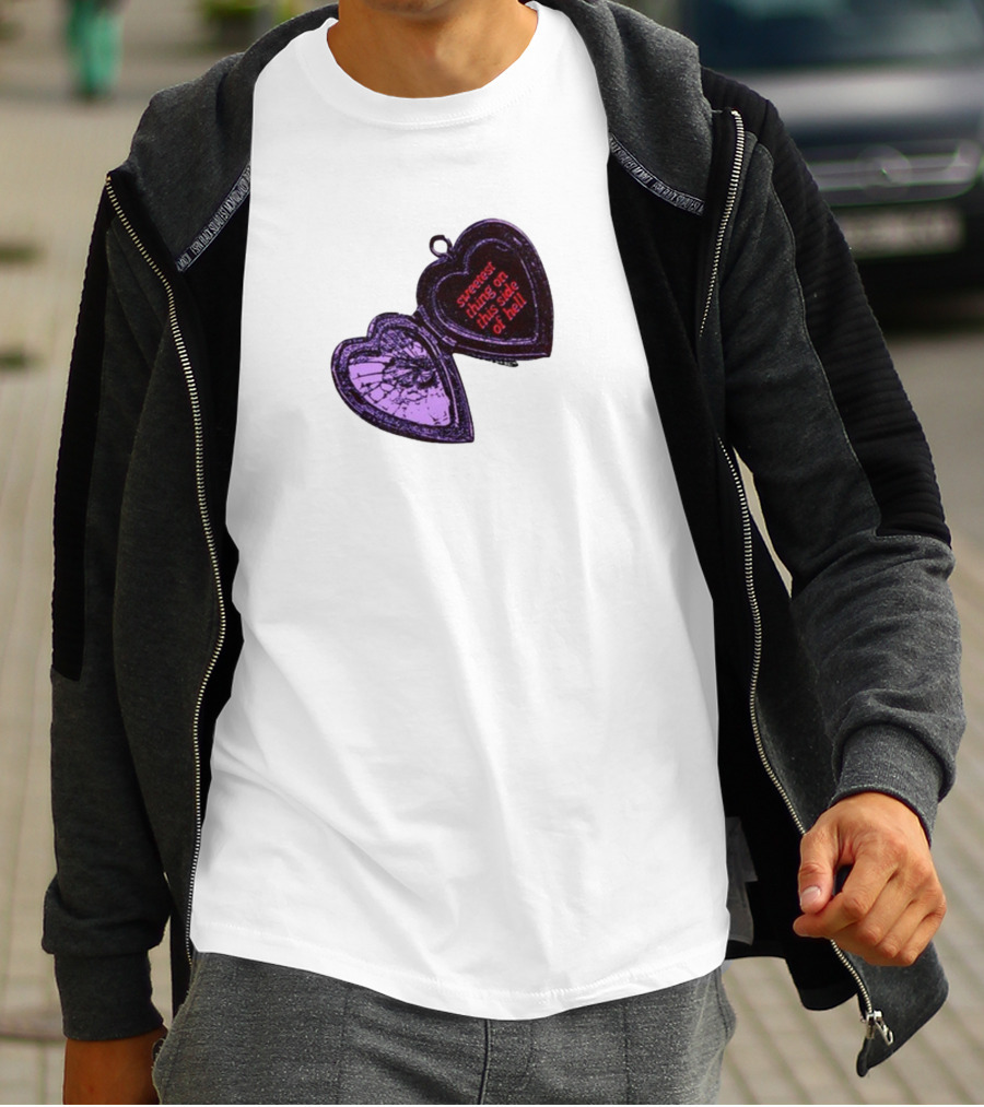 Sweetest Things On This Side Of Hell Broken Heart Pendant T-Shirt