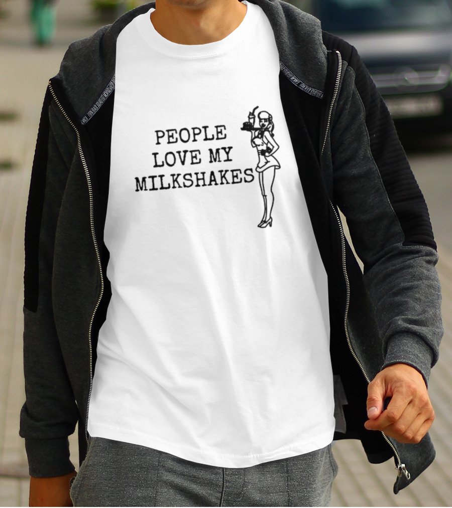 People Love My Milkshakes Vibe2k Retro Waitress T-Shirt