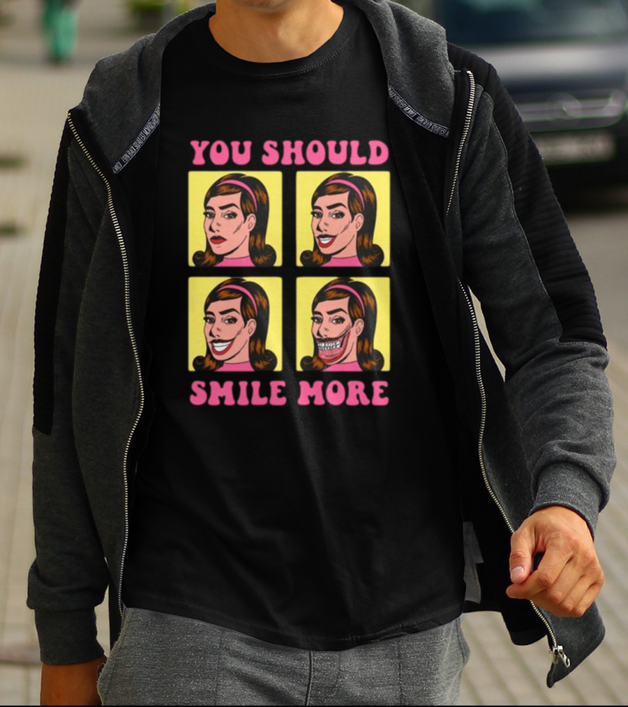 You Should Smile More Pop Art Style Comic Panels T-Shirt