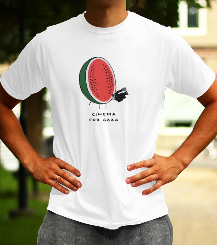 Cinema For Gaza Watermelon Holding Camera T-Shirt
