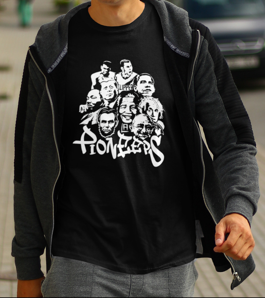 Clippers Players And Historical Pioneer Icons Compilation T-Shirt