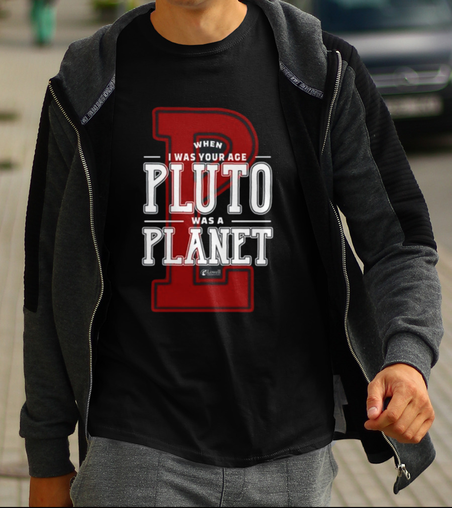 Misha Collins Wearing When I Was Your Age Pluto Was A Planet Lowell Observatory T-Shirt