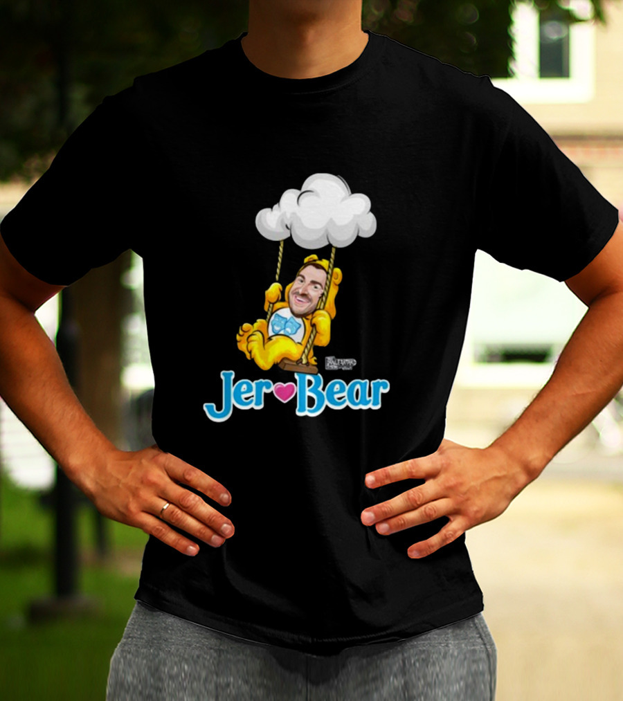 Lebatardaf Jeremy Taché Jer-Bear Swinging Under Cloud Face T-Shirt