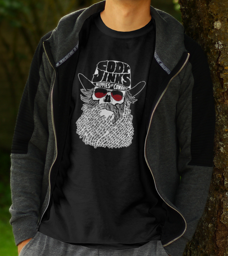 Cody Jinks Hippies And Cowboys Skull T-Shirt