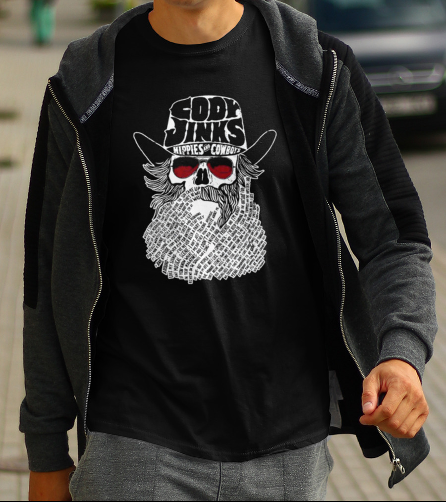 Cody Jinks Hippies And Cowboys Skull T-Shirt
