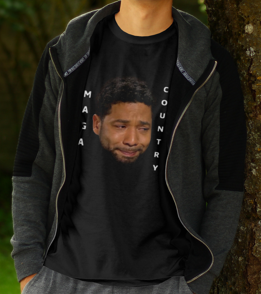 Hollaria Briden Jussie Smollett Crying Face Maga Country T-Shirt