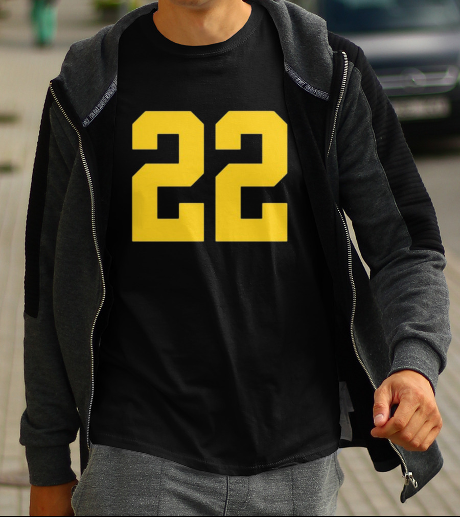 Iowa Her 22 Number Yellow T-Shirt