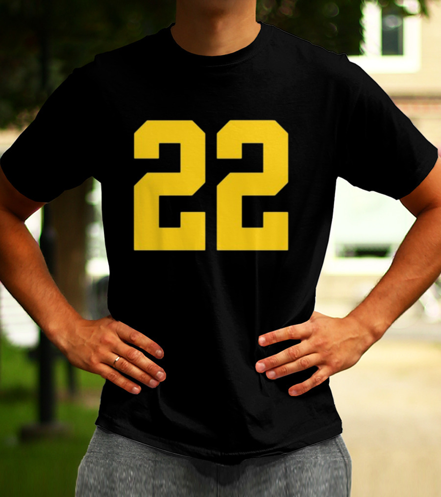 Iowa Her 22 Number Yellow T-Shirt