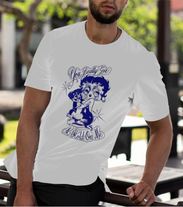 You Really Got A Hold On Me Luxrosa Betty Boop And Pudgy Hugging T-Shirt