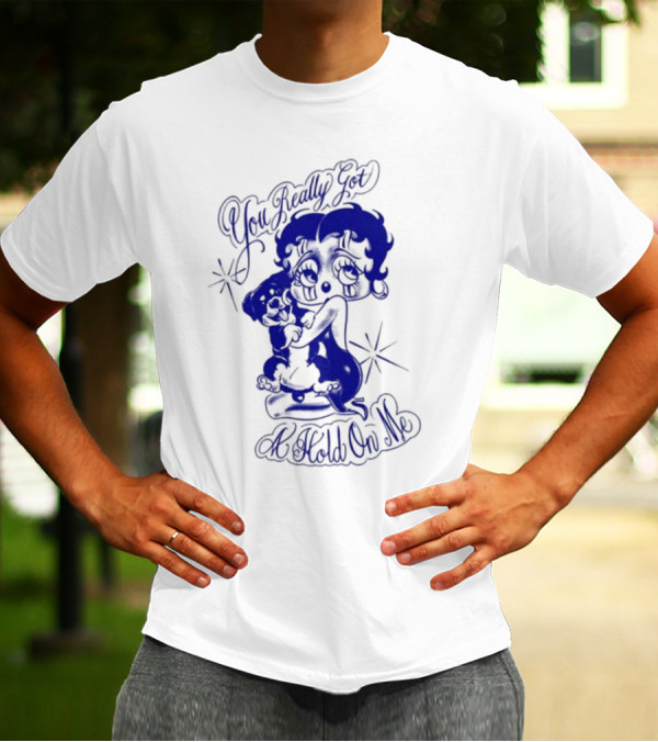 You Really Got A Hold On Me Luxrosa Betty Boop And Pudgy Hugging T-Shirt
