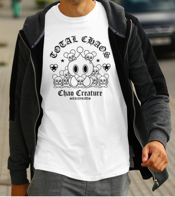 Total Chaos Chao Creature Stray Rats Hearts And Stars T-Shirt