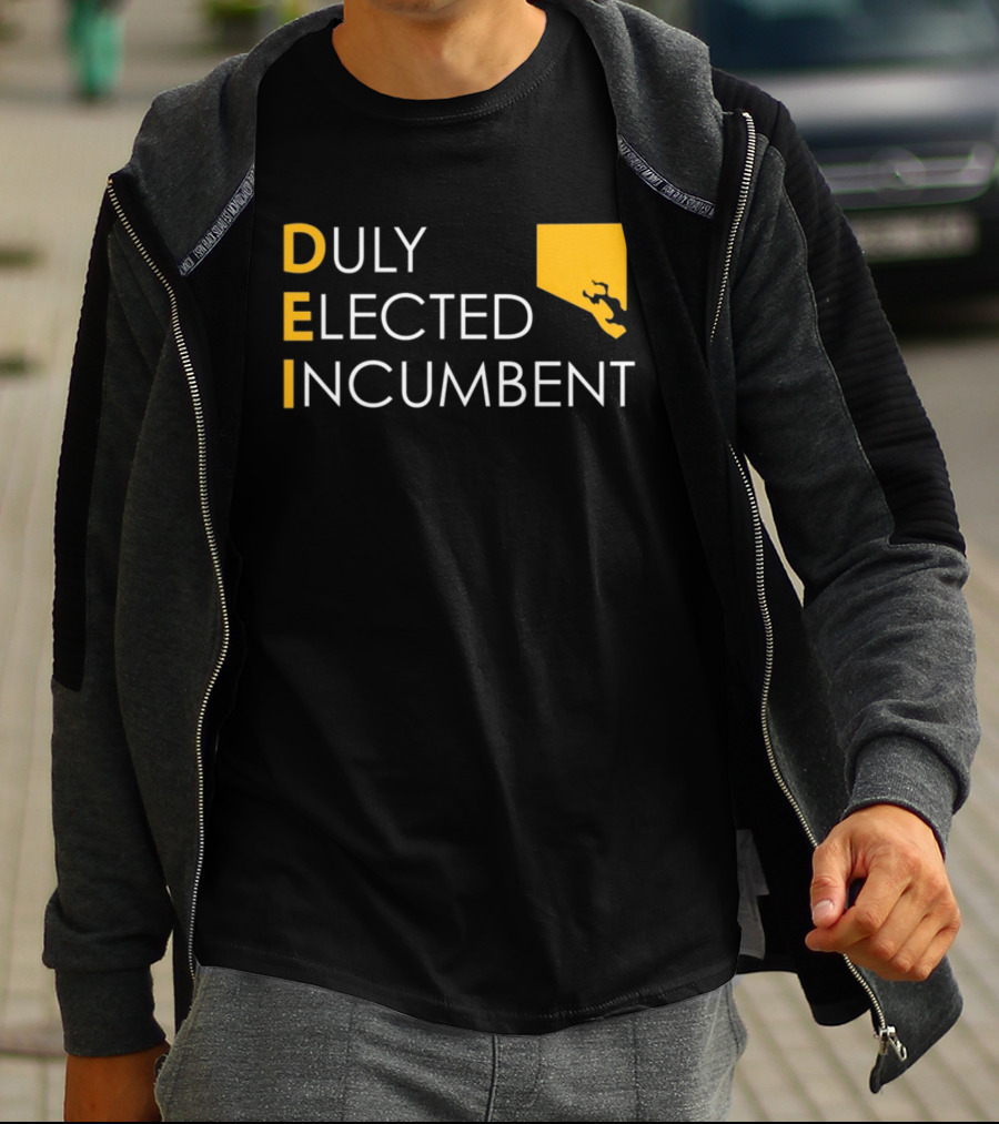 Duly Elected Incumbent DEI Justice Horn T-Shirt
