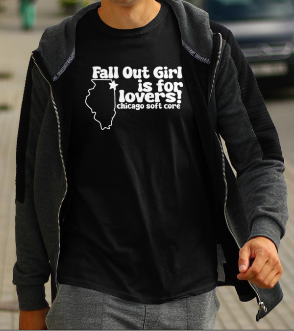 Fall Out Girl Is For Lovers Chicago Soft Core Illinois Outline Star T-Shirt