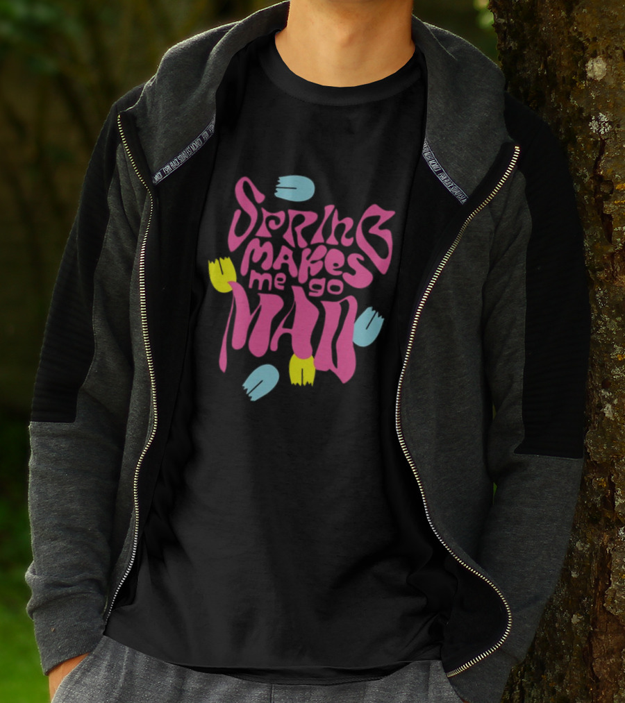 Spring Makes Me Go Mad Loves Me Loves Me Not Camiseta Relax Fit T-Shirt