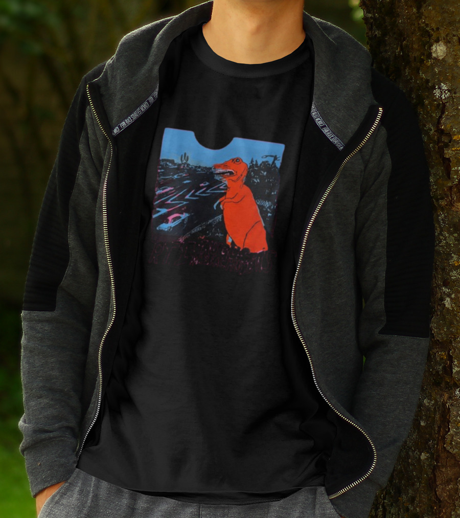 RT 1 Saugus Massachusetts Dinosaur Route Scene T-Shirt