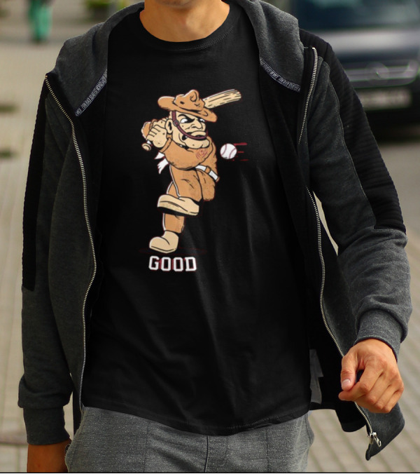 Tam Baseball Good Cowpoke Batter Action T-Shirt