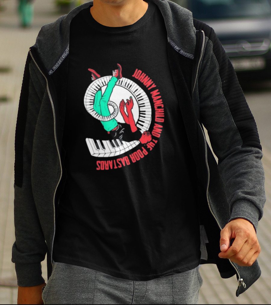 Johnny Manchild And The Poor Bastards Spiral Keyboard T-Shirt