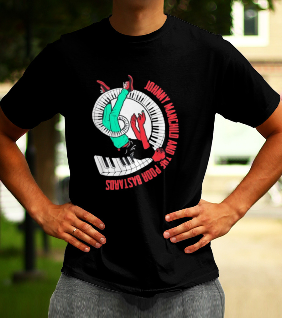 Johnny Manchild And The Poor Bastards Spiral Keyboard T-Shirt