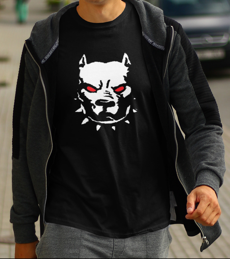 Kayzo Dog Spiked Collar Red Eyes T-Shirt