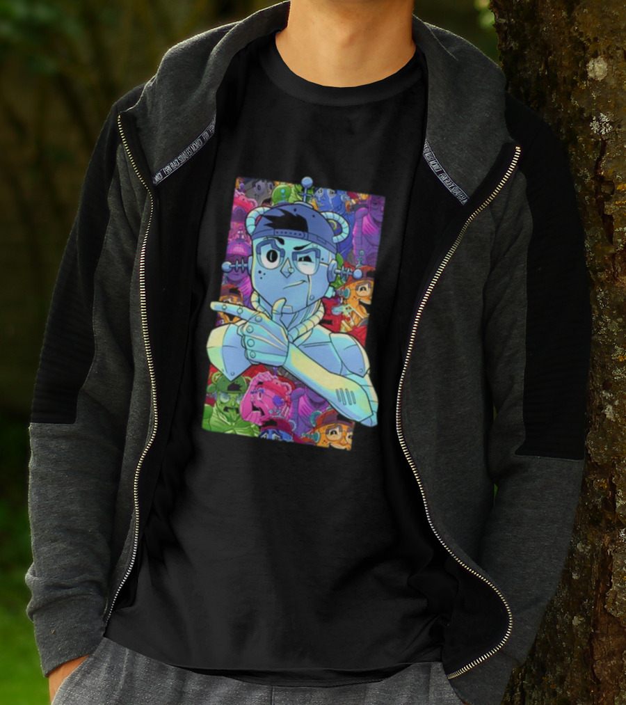 Kt8 Ray Volpe Volpeverse Colorful Futuristic Robot Characters T-Shirt