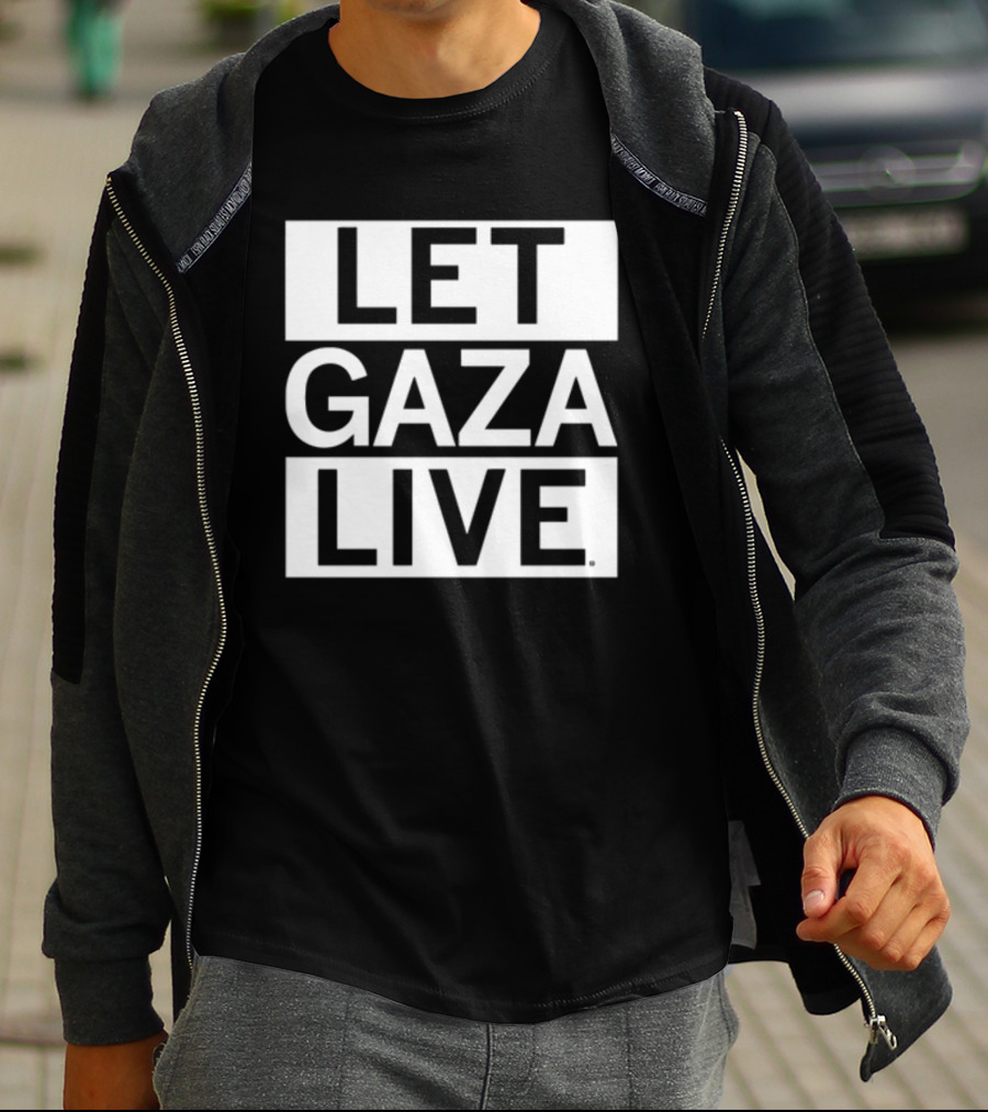 Raygun Let Gaza Live Bold Protest Message T-Shirt