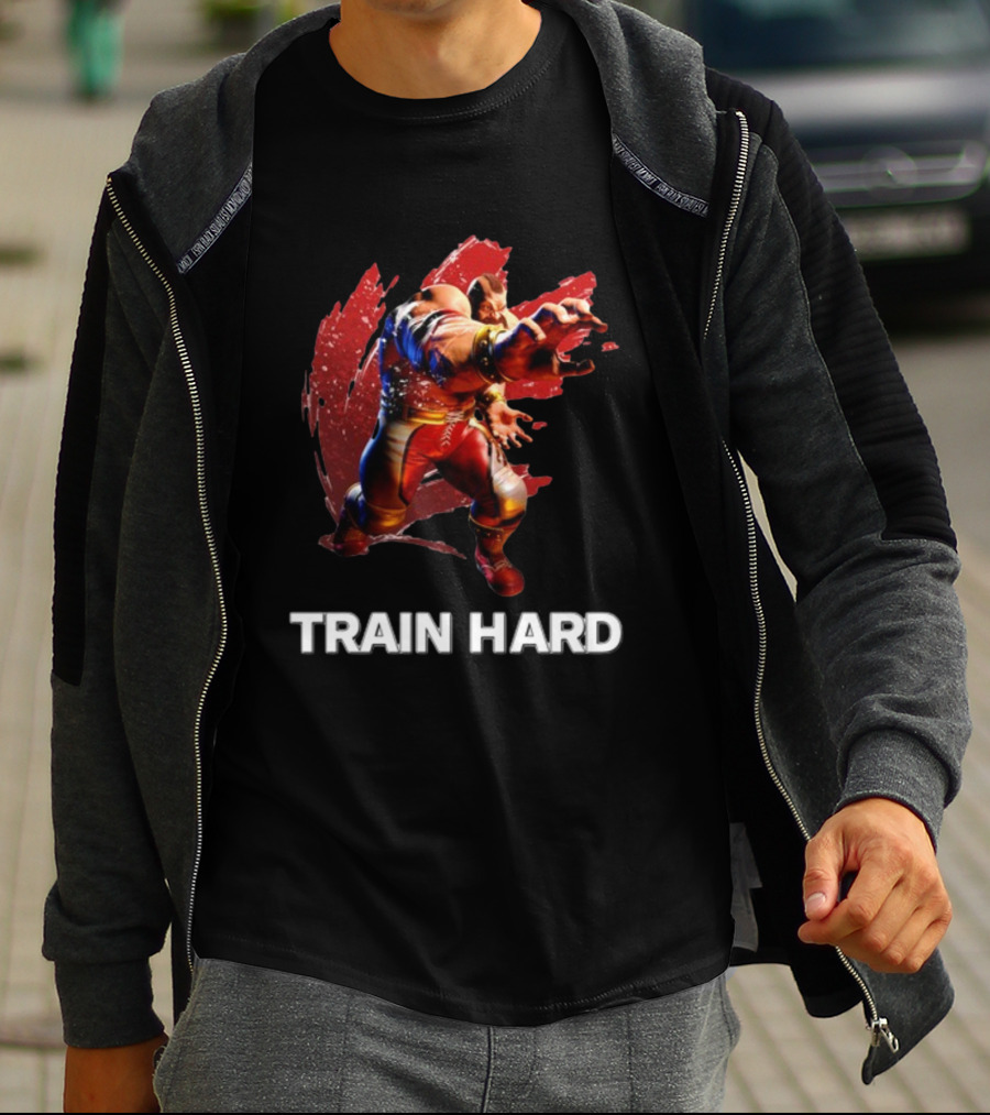 Zangief Train Hard Fighter Action Pose T-Shirt