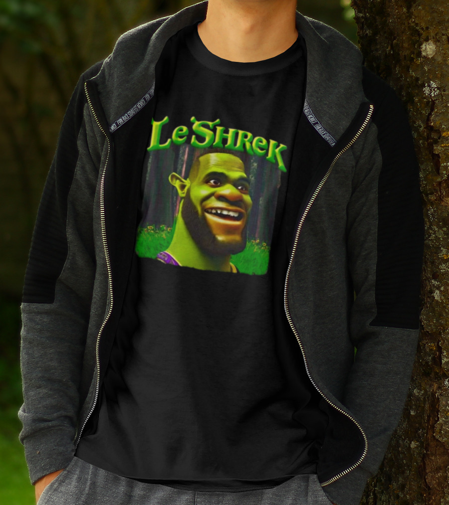 LeShrek Funnyahhtees Basketball Ogre Crossover T-Shirt