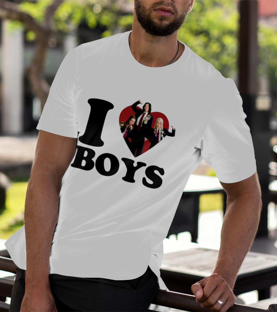 I Love Boys Mustardyardpress Boygenius Heart Trio T-Shirt