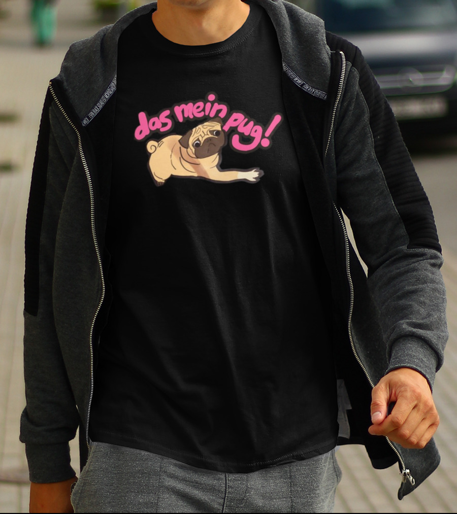 Das Mein Pug Dog Playful Illustration T-Shirt