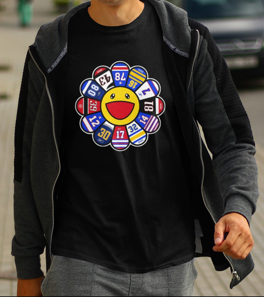 Happy Earth Day Buffalo Flower Sports Jersey Numbers Smiling Face T-Shirt