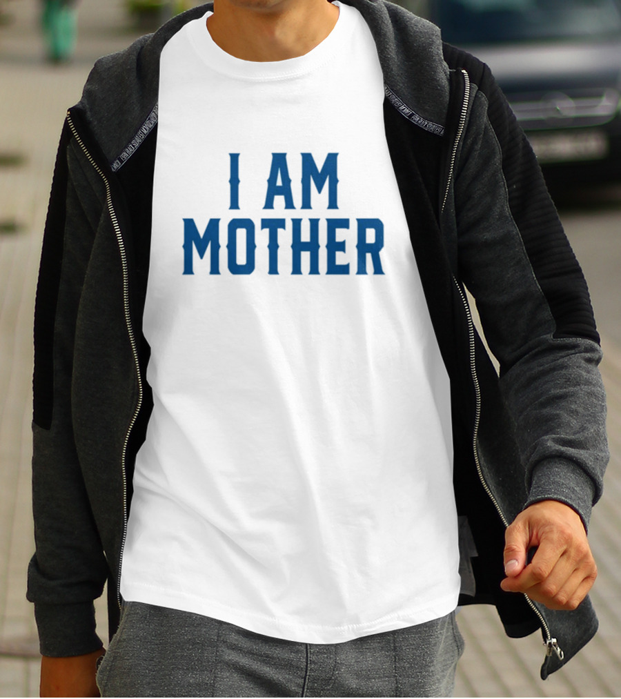 Kesha I Am Mother Blue Block Lettering T-Shirt
