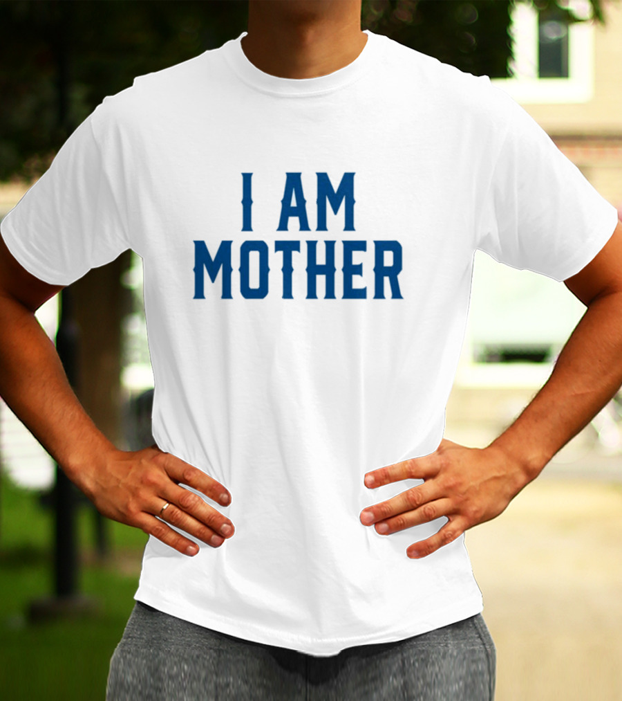 Kesha I Am Mother Blue Block Lettering T-Shirt