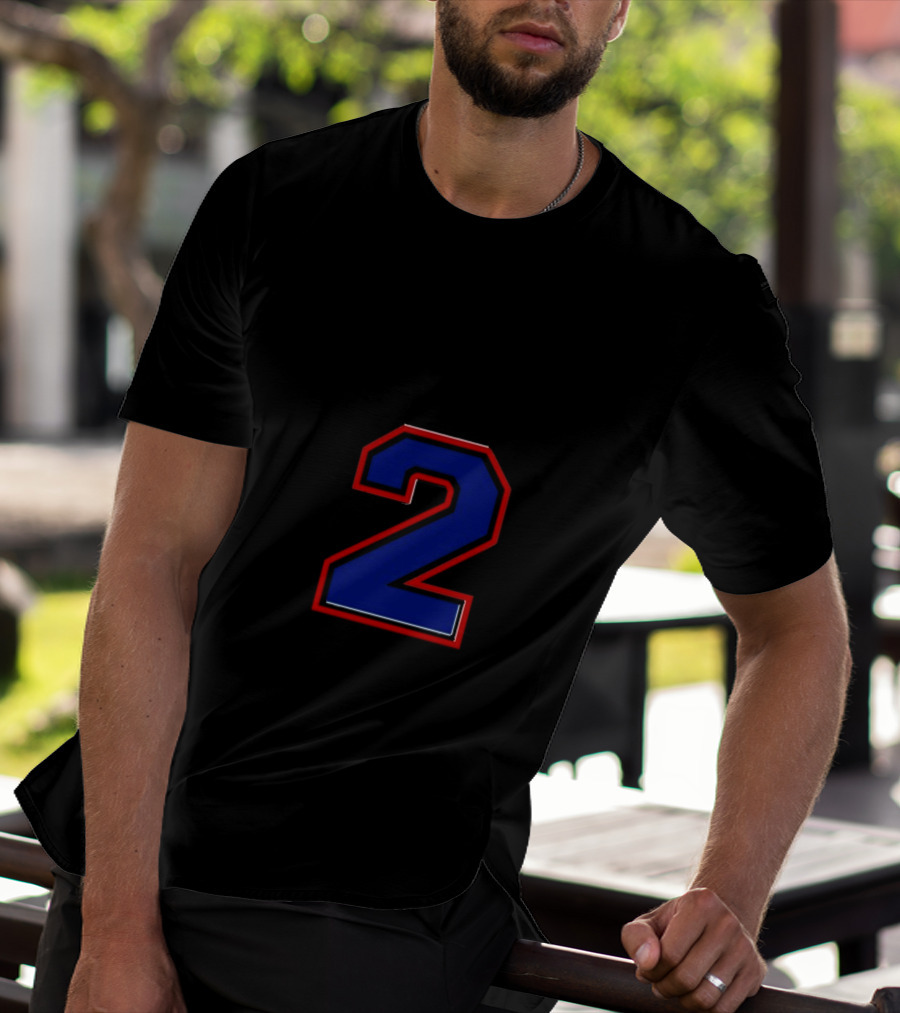 Together We Have 2 Brain Cells Blue Red Outline T-Shirt