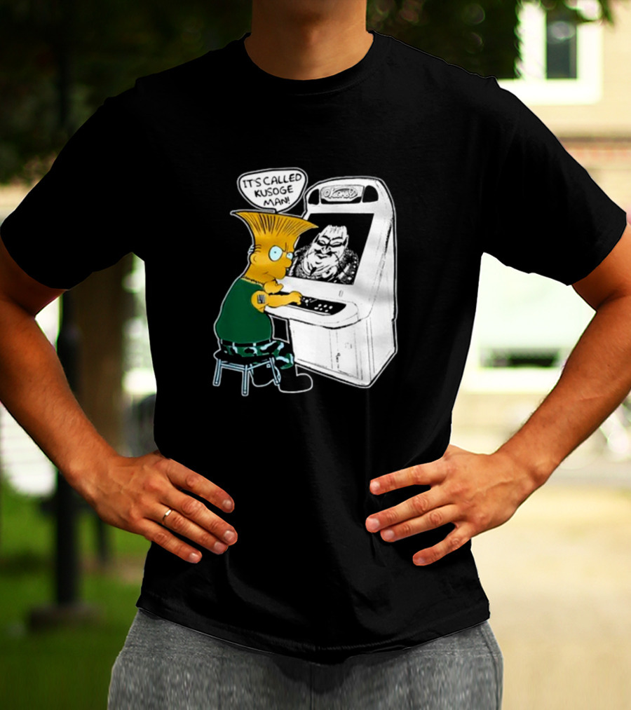Simption Arcade Gamer It's Called Kusoge Man T-Shirt