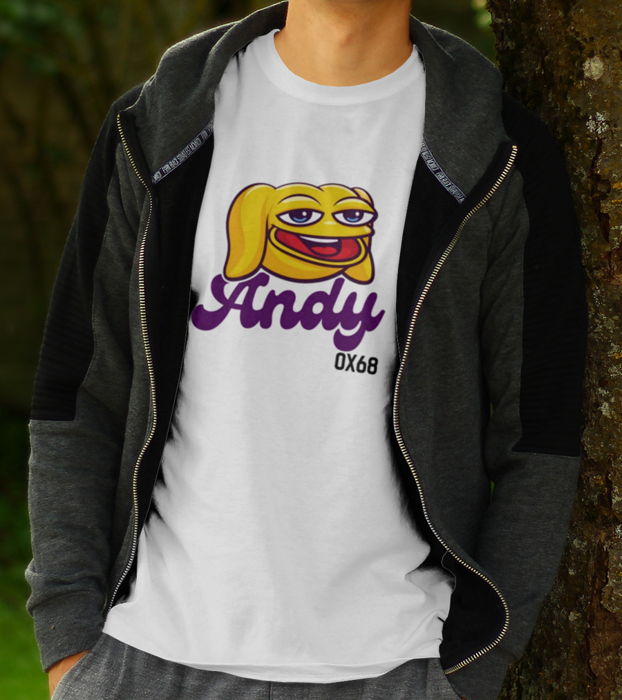 Andy Ox68 Emoji Face Yellow Dog T-Shirt