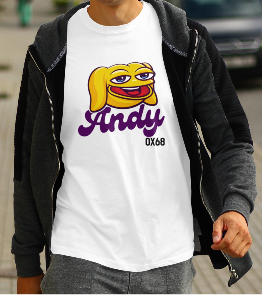 Andy Ox68 Emoji Face Yellow Dog T-Shirt