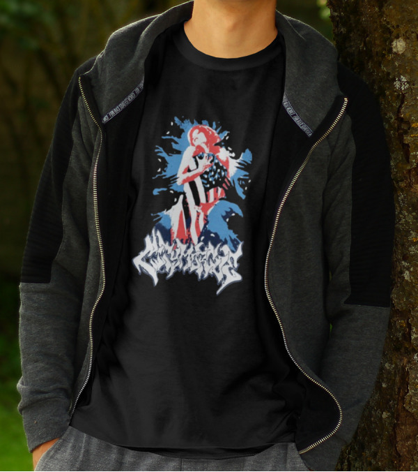 City Morgue Bloody America Flag T-Shirt