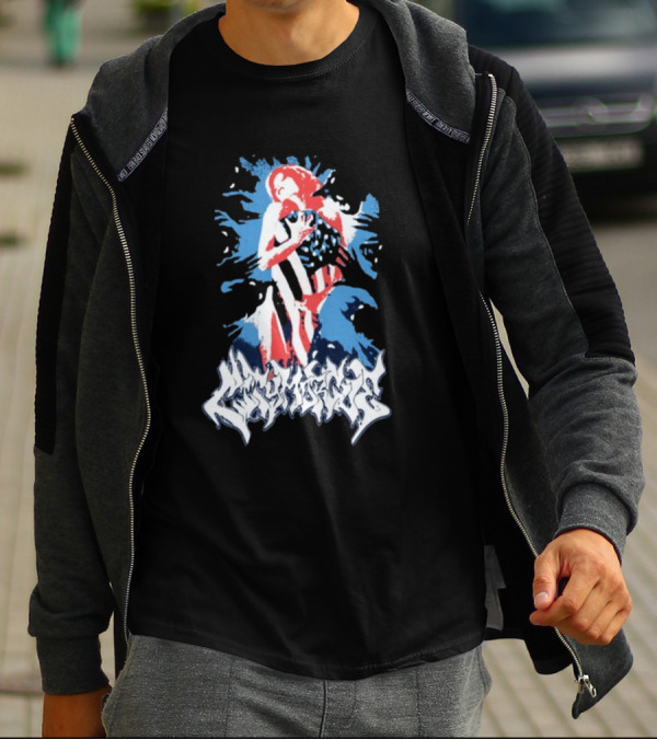 City Morgue Bloody America Flag T-Shirt