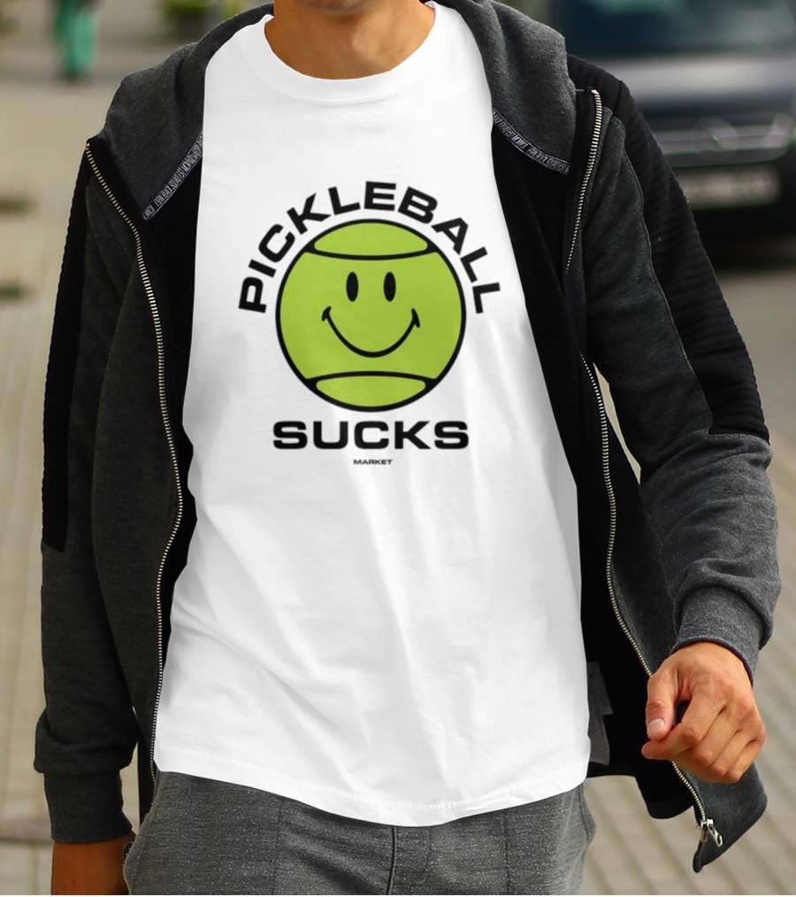 Marketstudios Smiley Pickleball Sucks T-Shirt