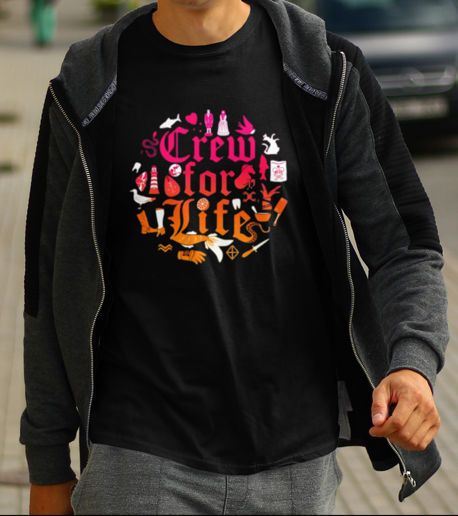 Crew For Life Nautical Icons And Symbols Collection T-Shirt