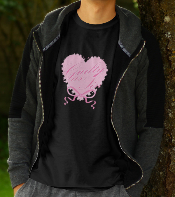 Guilty As Sin Pink Heart T-Shirt
