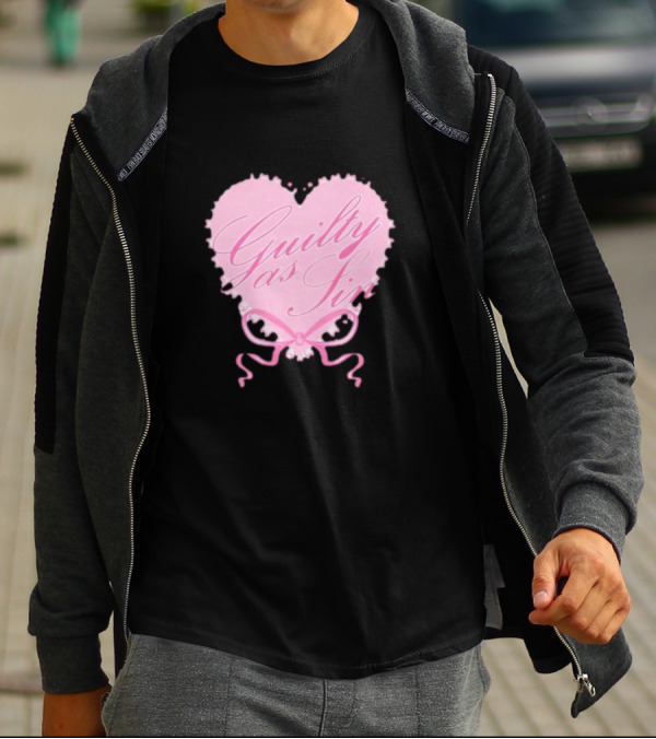 Guilty As Sin Pink Heart T-Shirt