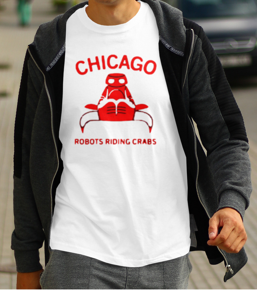 Chicago Robots Riding Crabs T-Shirt