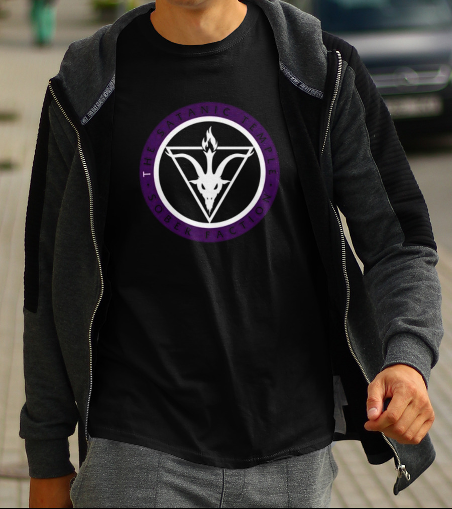 The Satanic Temple Sober Faction Symbolic Goathead Emblem T-Shirt